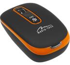 Optisk mus, 1600dpi, 2 knappar+scroll, dpi-knapp, utdragbar kabel, USB, svart/orange