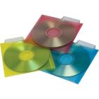 Plastfickor för CD-/DVD-skivor, 25-pack, olika färger