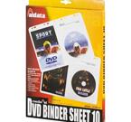 Plastfickor för 2 st DVD-skivor samt omslag, 10-pack