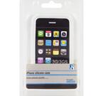 iPhone 3-kit med silikonskal, skärmskydd och putsduk, vit