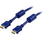 HDMI-kabel, 2m, v1.4, 19-pin ha-ha, 4K, Ethernet, 3D, returljud, blå