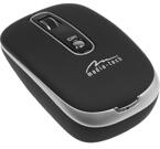 Optisk mus, 1600dpi, 2 knappar+scroll, dpi-knapp, utdragbar kabel, USB, svart/silver