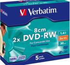 Verbatim  8cm  DVD-RW, 5 pack