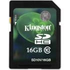 Minnen & Kortläsare - SD / SDHC - Kingston minneskort, SDHC, Class 10, 16GB