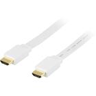 Kablar & kabelsortering - HDMI - HDMI v1.3 - HDMI-kabel, HDMI Standard with Ethernet, 19-pin ha-ha, flat, 15m, vit