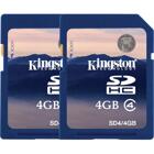 Minnen & Kortläsare - SD / SDHC - Kingston minneskort, SDHC, Class 4, 2x4GB