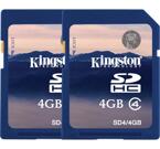 Kingston minneskort, SDHC, Class 4, 2x4GB