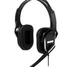 DELTACO headset, sluten, 32 Ohm, volymkontroll på kabeln, 3,5mm, 2,5m kabel