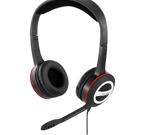 DELTACO headset, sluten, 32 Ohm, volymkontroll på kabeln, 3,5mm, 2,5m kabel