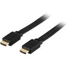 Kablar & kabelsortering - HDMI - HDMI v1.3 - HDMI-kabel, HDMI Standard with Ethernet, 19-pin ha-ha, flat, 15m, svart