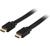 HDMI-kabel, HDMI Standard with Ethernet, 19-pin ha-ha, flat, 15m, svart