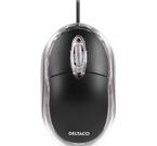 Deltaco optisk minimus med 2 knappar och scroll, 800 DPI, 1,5m, USB, svart