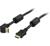 HDMI-kabel, HDMI High Speed with Ethernet, 19-pin ha-ha, 4K, Ethernet, 3D, returljud, vinklad, svart, 5m