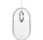 Deltaco optisk minimus med 2 knappar och scroll, 800 DPI, 1,5m, USB, vit