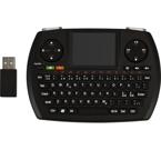 DELTACO trådlöst minitangentbord, gamepad fattning, mediatangenter, nordisk layout, touchpad, USB, 10m räckvidd, svart
