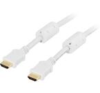 HDMI-kabel, 1m, v1.4, 19-pin ha-ha, 4K, Ethernet, 3D, returljud, vit