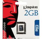 Kingston minneskort, microSD, 2GB, micro Secure Digital