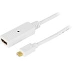 mini DisplayPort till HDMI monitorkabel med ljud, 0,2m, vit