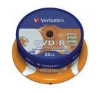 Verbatim DVD-R 8x, printable, Gold Archival, 25 pack