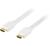 HDMI-kabel, 0,5m, v1.4, 19-pin ha-ha, 4K, Ethernet, 3D, returljud, flat, vit