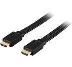 HDMI-kabel, 1m, v1.4, 19-pin ha-ha, flat, svart