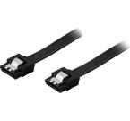 SATA-kabel, 0,5m, SATA 6Gb/s, lås-clips, rak-rak, svart