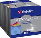 Verbatim colour cd slim cases, 25 pack