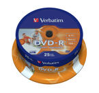 Verbatim DVD-R 16x, printable, 25 pack