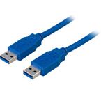 USB 3.0 kabel, Typ A ha - Typ A ha, 2m, blå