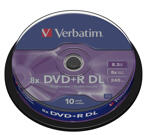 Verbatim DVD+R 8x, Dual Layer, 10 pack