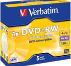 Verbatim DVD+RW 4x, 5 pack