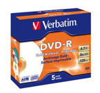 Verbatim DVD-R 8x, archive grade photoprint, 5 pack