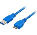USB 3.0 kabel, Typ A ha - Typ Micro B ha, 1m, blå
