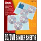 Plastfickor 6 st för cd-/dvd-skivor med pärmhål, 10 pack