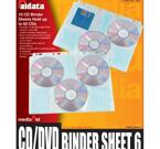 Plastfickor 6 st för cd-/dvd-skivor med pärmhål, 10 pack