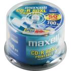 Optisk media (cd/dvd/bd) - CD-R - Maxell CD-R Printable 52x, spindel, 50-pack