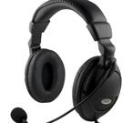 DELTACO headset med mikrofon och volymkontroll