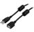 USB 2.0 kabel Typ A ha - Typ A ho, ferritkärnor, 5m, svart