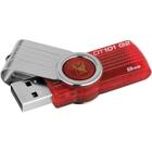 Minnen & Kortläsare - USB minnen - Kingston USB 2.0 minne, DataTraveler 101 Generation 2, vridbar, 8GB, röd