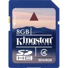 Minnen & Kortläsare - SD / SDHC - Kingston minneskort, SDHC, Class 4, 8GB