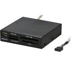 DELTACO USB 2.0 minneskortläsare, intern 3,5", 4 slot(CF/SDHC/MS/xD), USB-port, svart