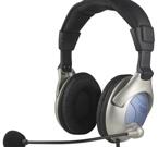 DELTACO headset med mikrofon volymkontroll & basvibrator