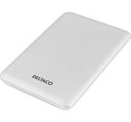 DELTACO externt kabinett för 1x2,5" SATA-hårddisk, USB 3.0, aluminium/plast, matt ytfinish, silver