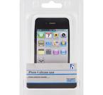 iPhone 4-kit med silikonskal, skärmskydd och putsduk, vit