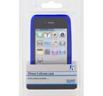 iPhone 4-kit med silikonskal, skärmskydd och putsduk, blå