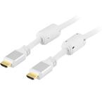HDMI-kabel, 1m, 19-pin ha-ha, 4K, Ethernet, 3D, returljud, vit