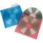 Dubbelsidiga plastfickor för CD-/DVD-skivor, 10-pack, olika färger