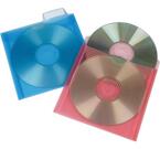 Dubbelsidiga plastfickor för CD-/DVD-skivor, 10-pack, olika färger
