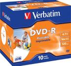 Verbatim DVD-R 16x, Inkjet Printable, 10 pack